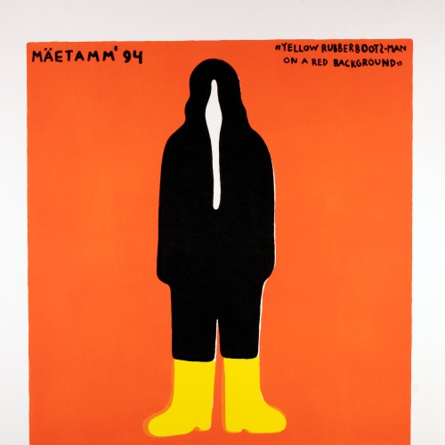 Marko Mäetamm "Yellow Rubberboots-Man on a Red Background, 7/14"