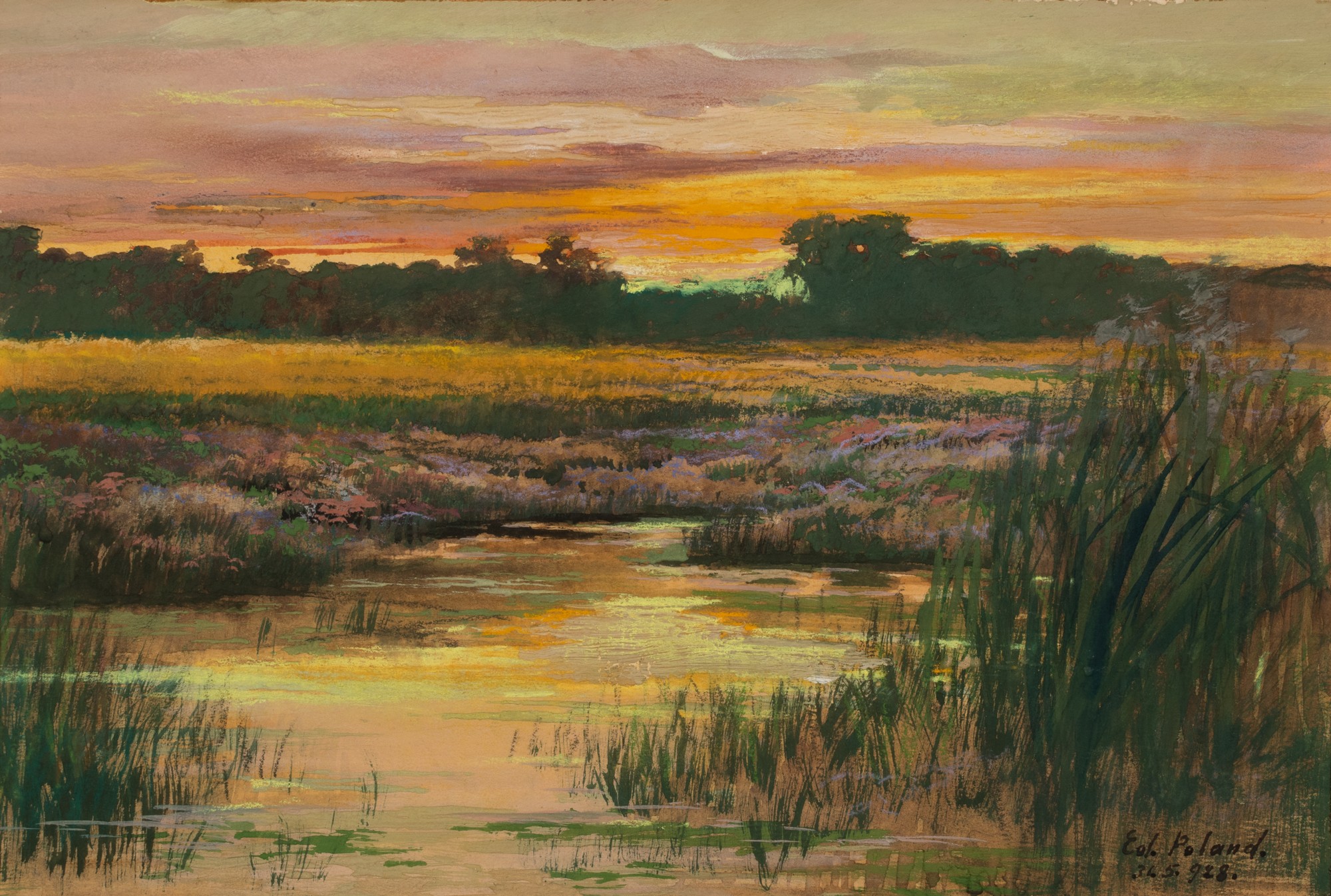 Eduard Poland "Sunset Over the Moor"