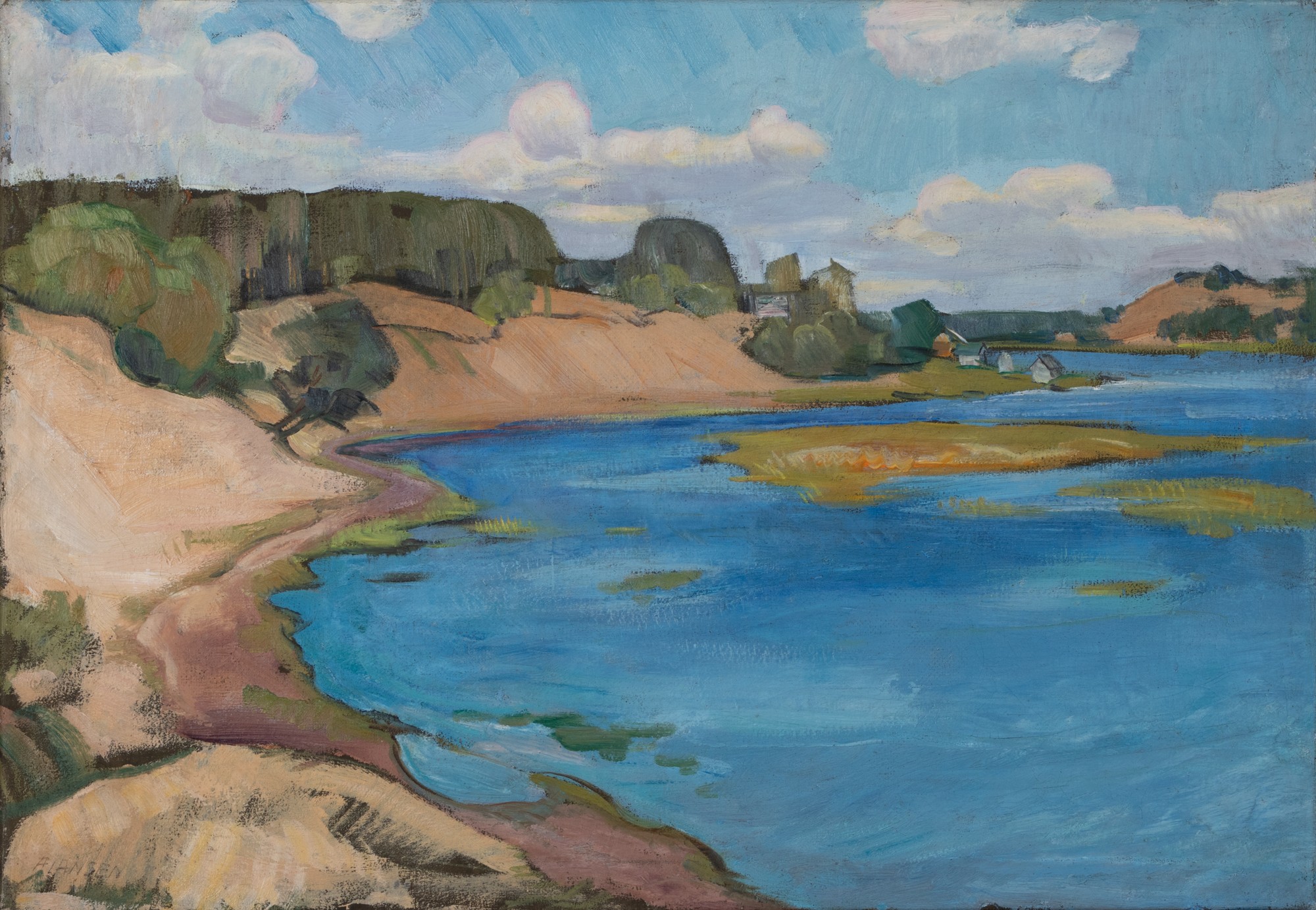 August Jansen "River Landscape"