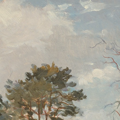 Winter Landscape with Pine Trees (18642.9850)