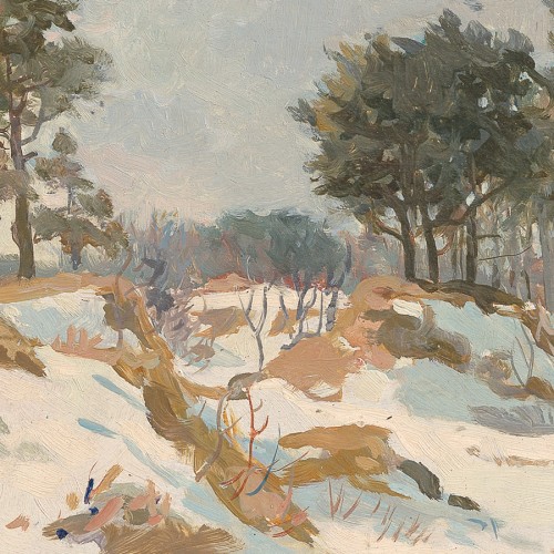 Winter Landscape with Pine Trees (18642.9851)