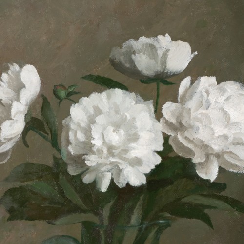 White Peonies in a Blue Vase (19330.12974)