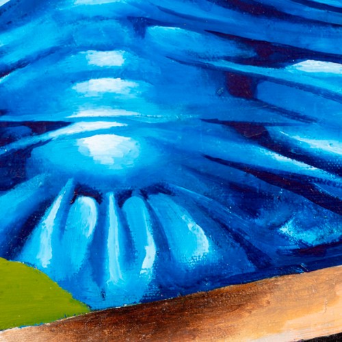 Tondo on a Blue Background (19852.17387)