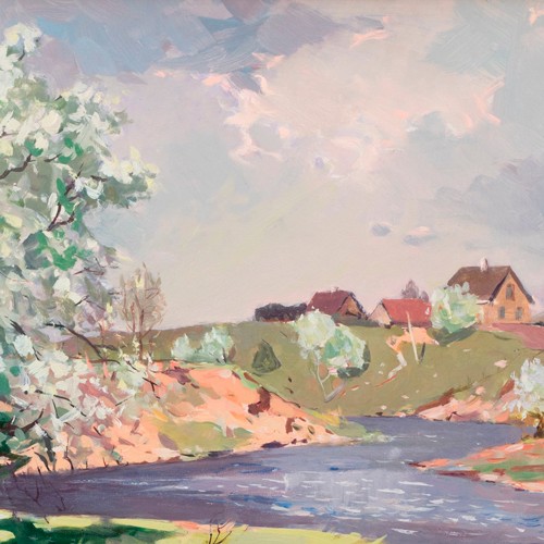 Richard Uutmaa "Maastik jõega"