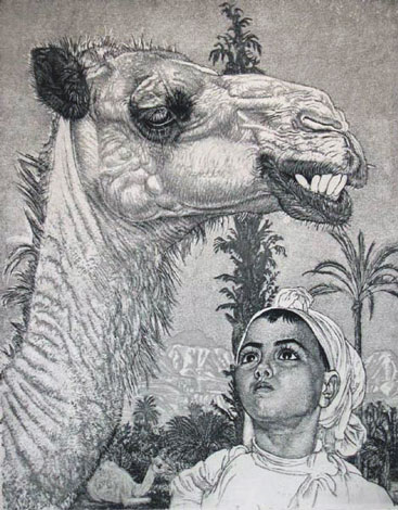 Berberi tüdruk kaameliga