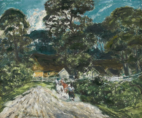 Ruhnu maastik äestajaga