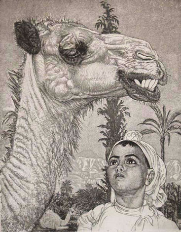 Berberi tüdruk kaameliga