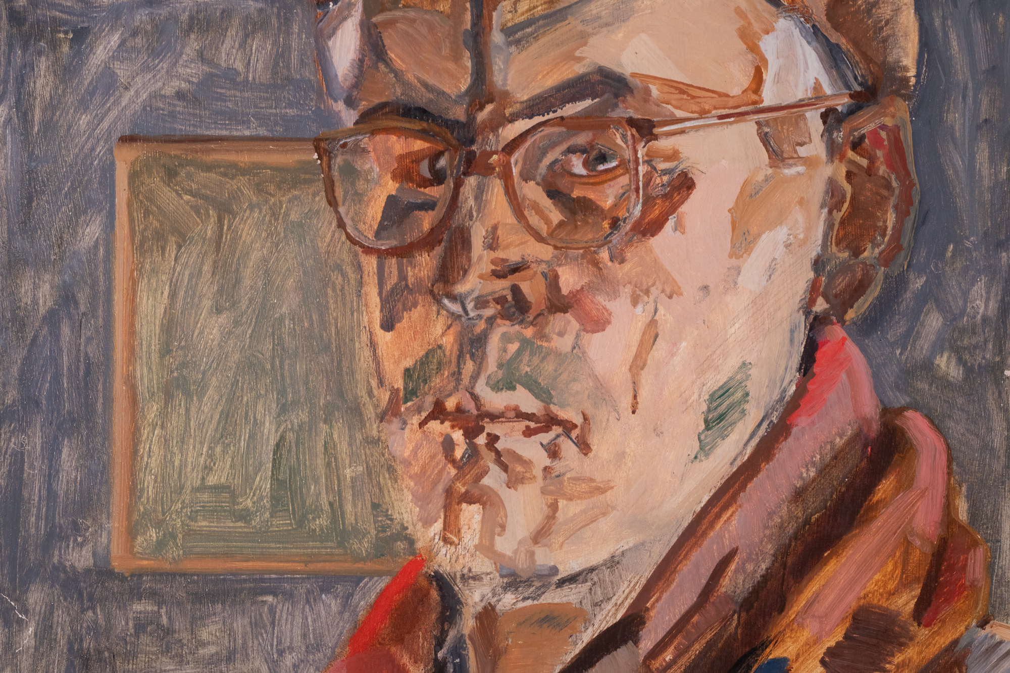 Autoportree salli ja baretiga