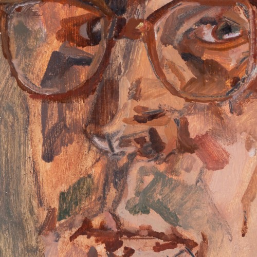 Autoportree salli ja baretiga