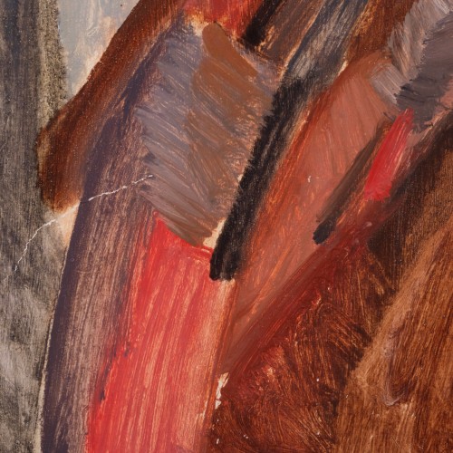 Autoportree salli ja baretiga