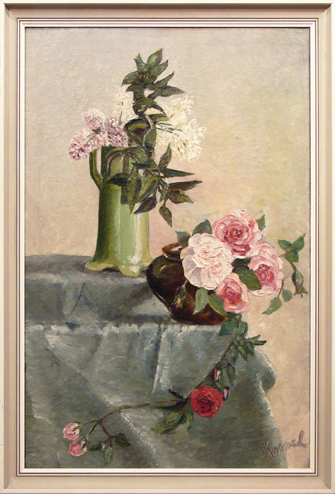 Lilled rohekal taustal