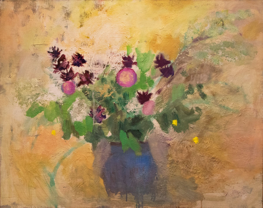 Lilled sinises vaasis