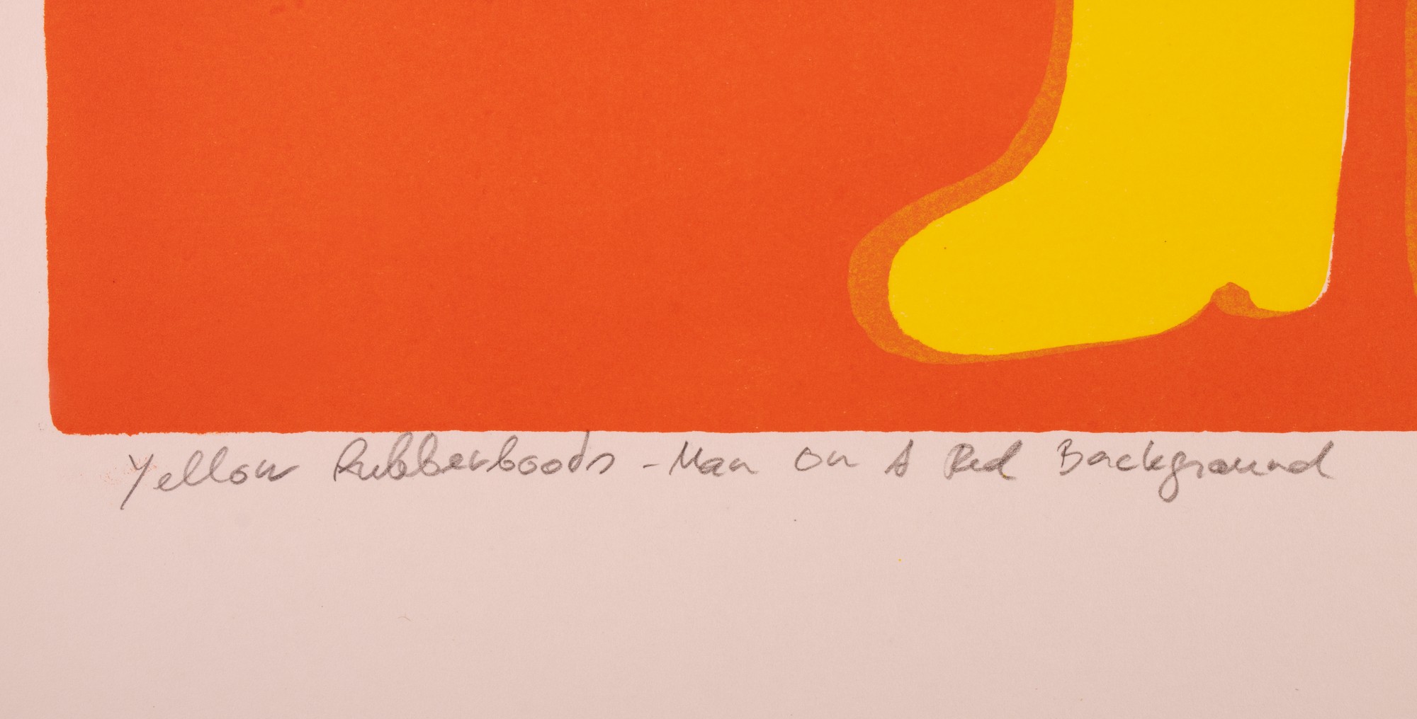 Yellow Rubberboots-Man on a Red Background, 7/14