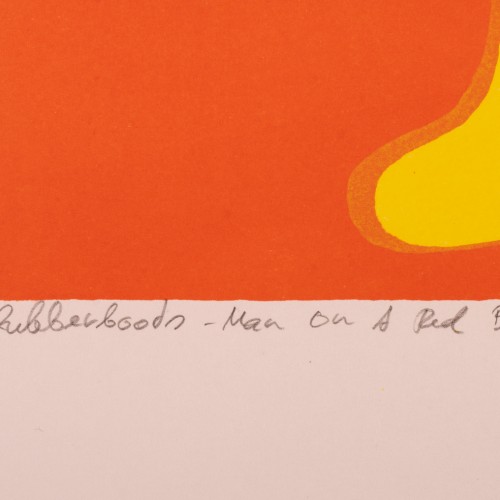 Yellow Rubberboots-Man on a Red Background, 7/14