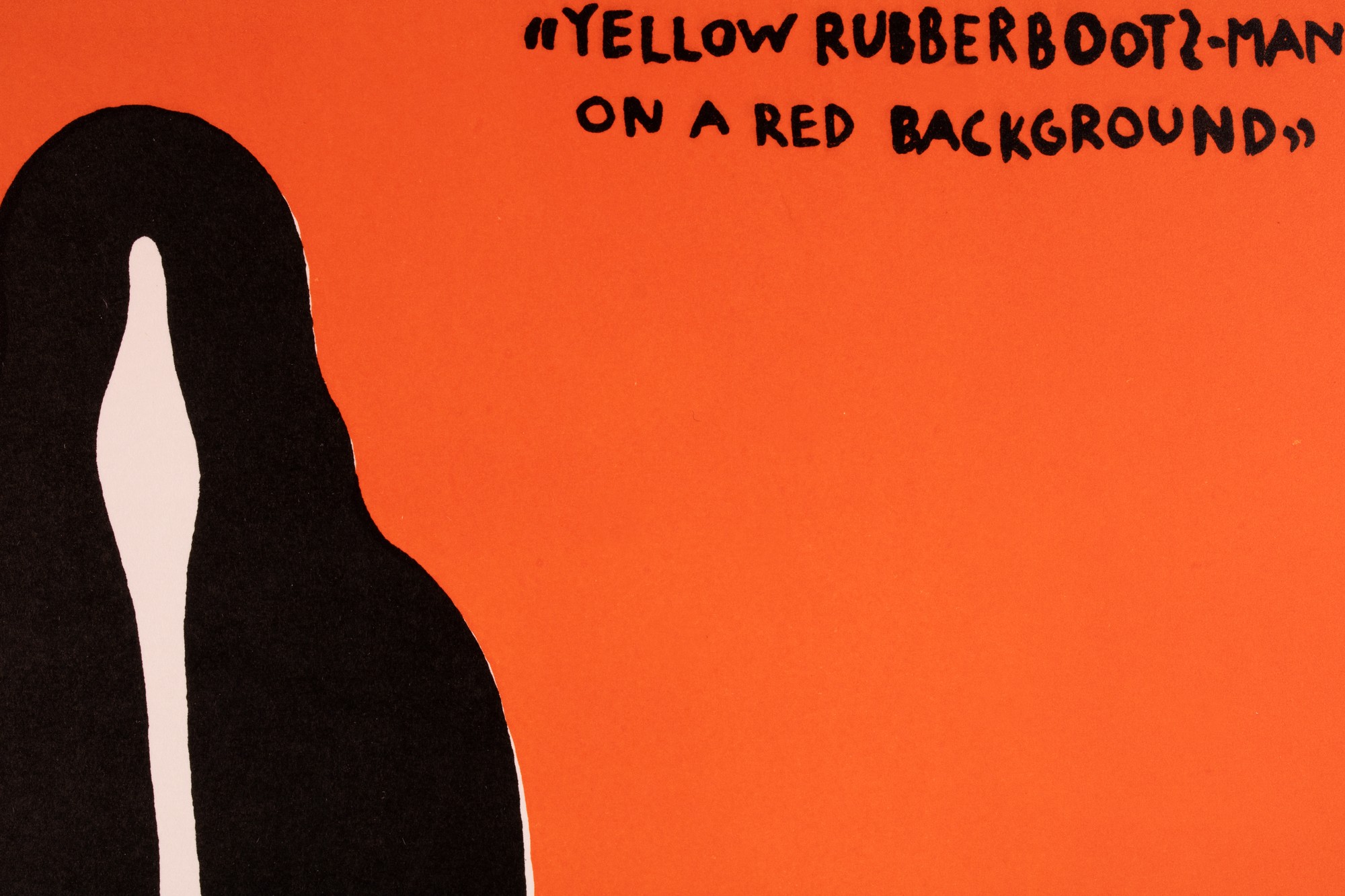Yellow Rubberboots-Man on a Red Background, 7/14