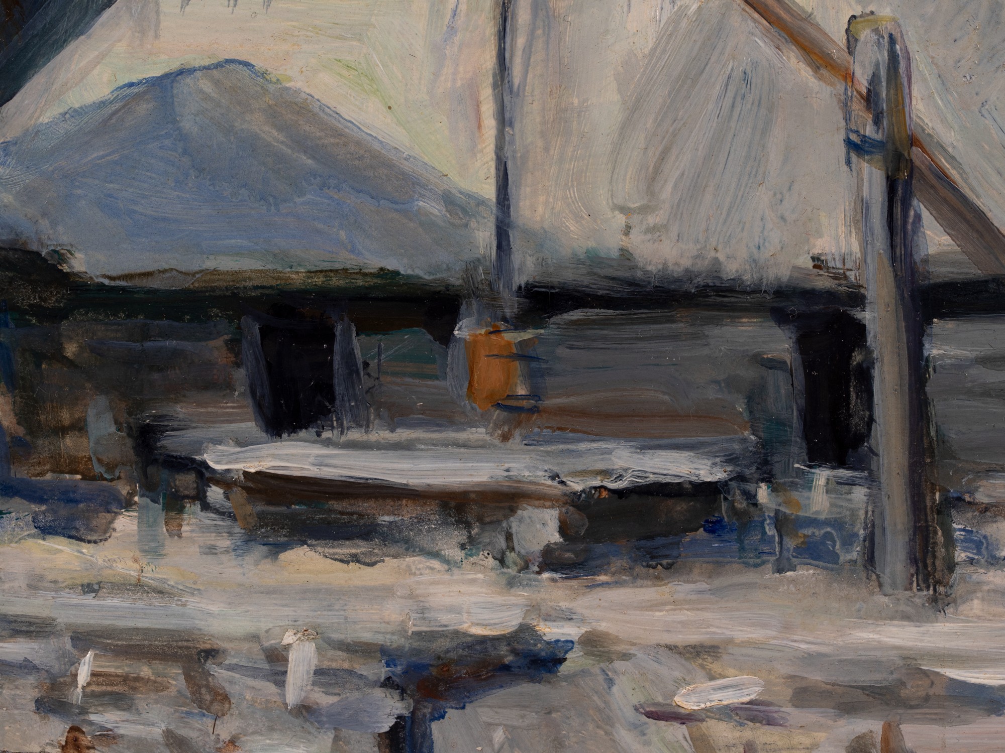 Talvine maastik vana taluga