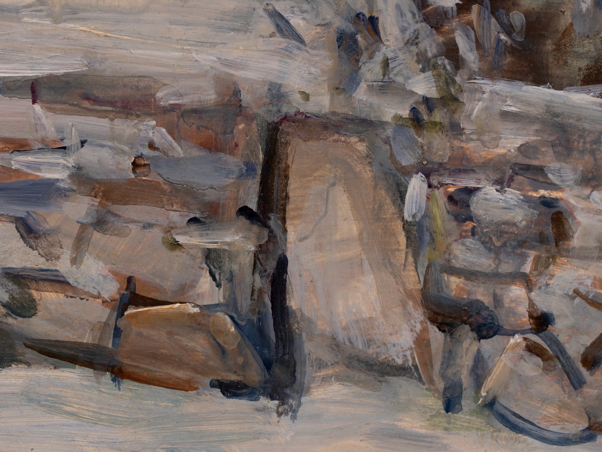 Talvine maastik vana taluga