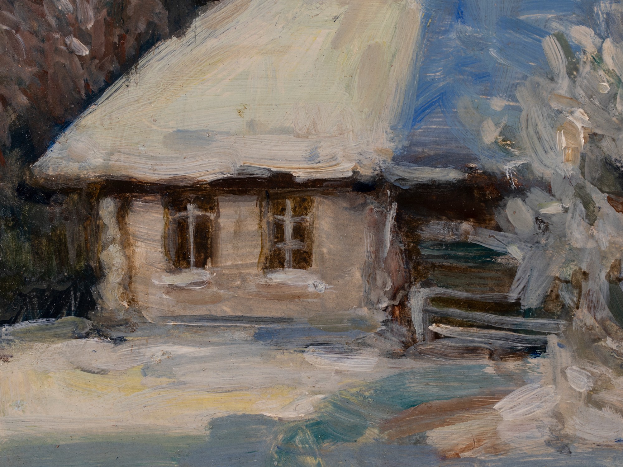 Talvine maastik vana taluga