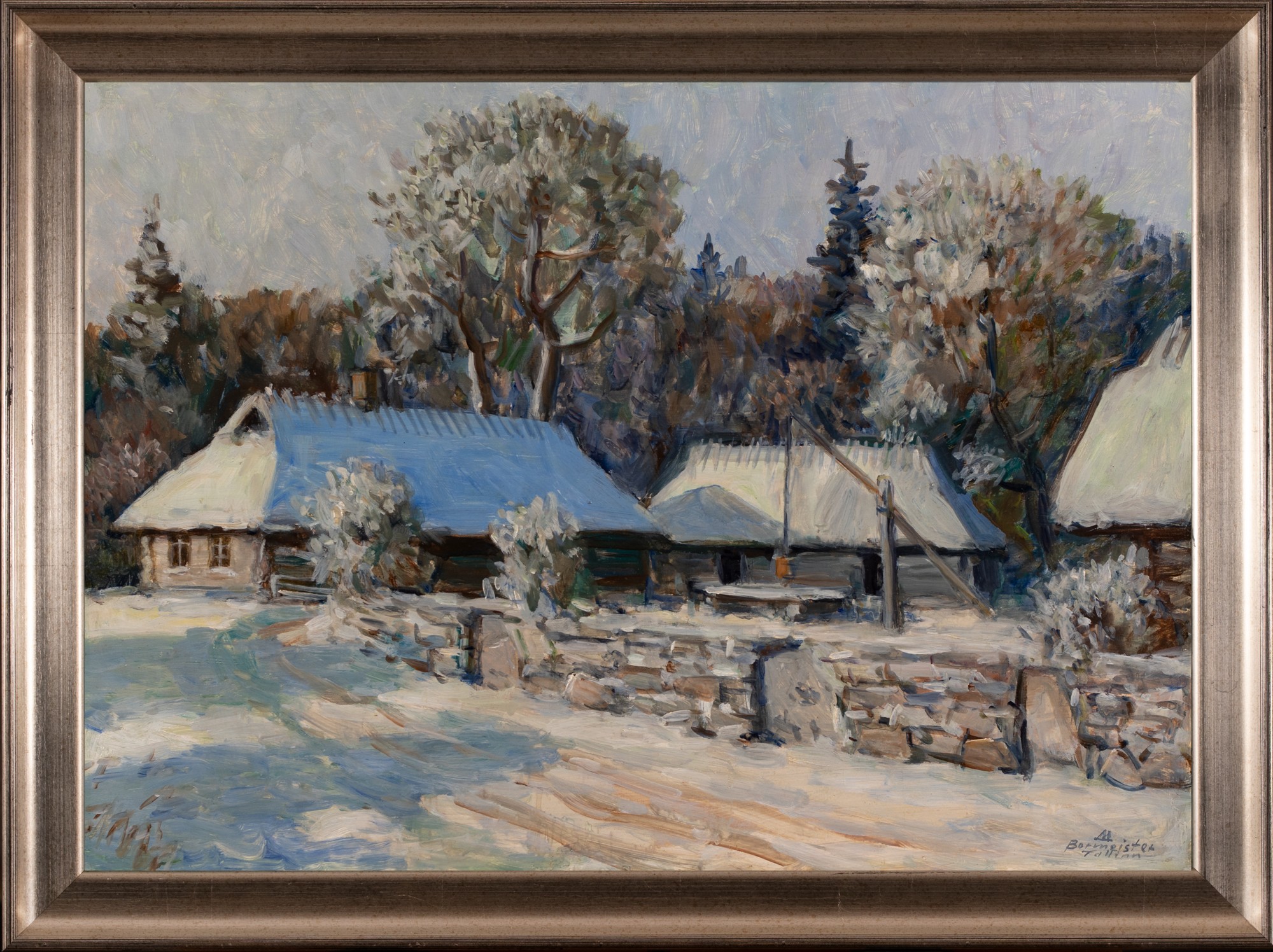 Talvine maastik vana taluga