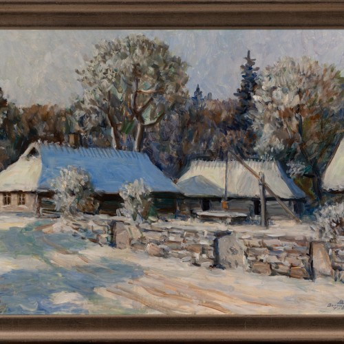 Talvine maastik vana taluga