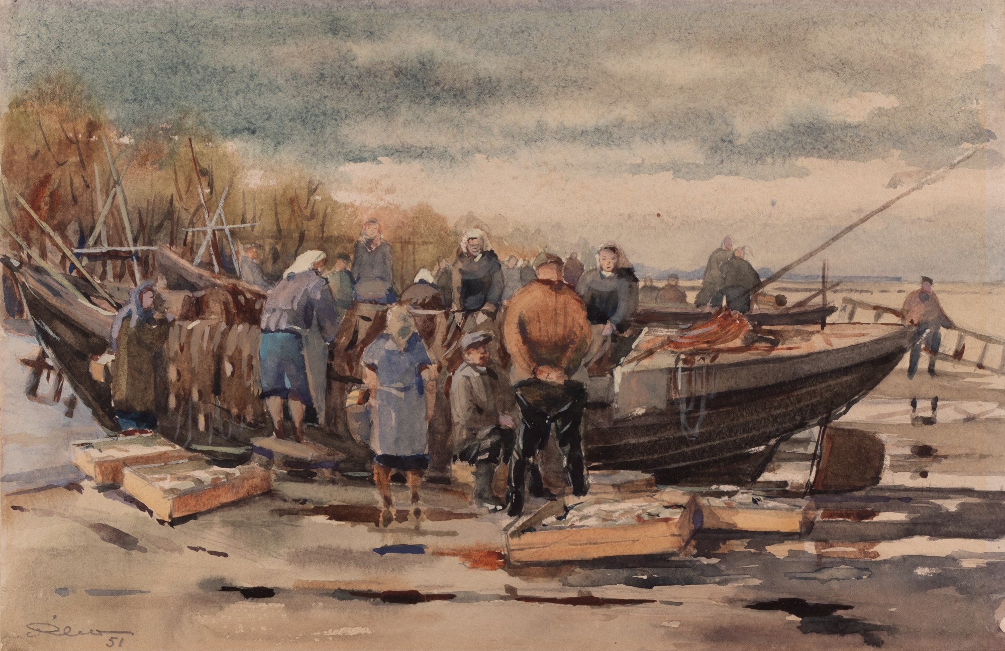 Fishermen on the Shore