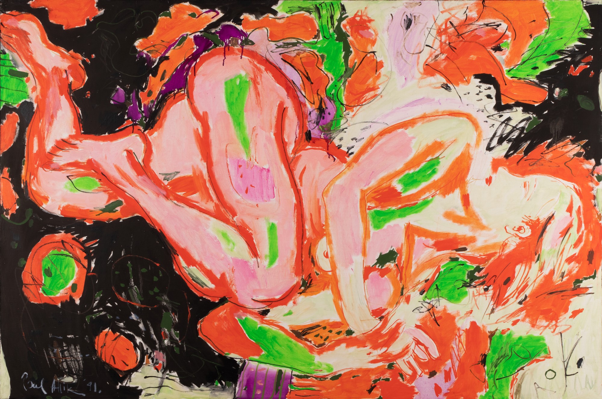 Nude With Orange and Green