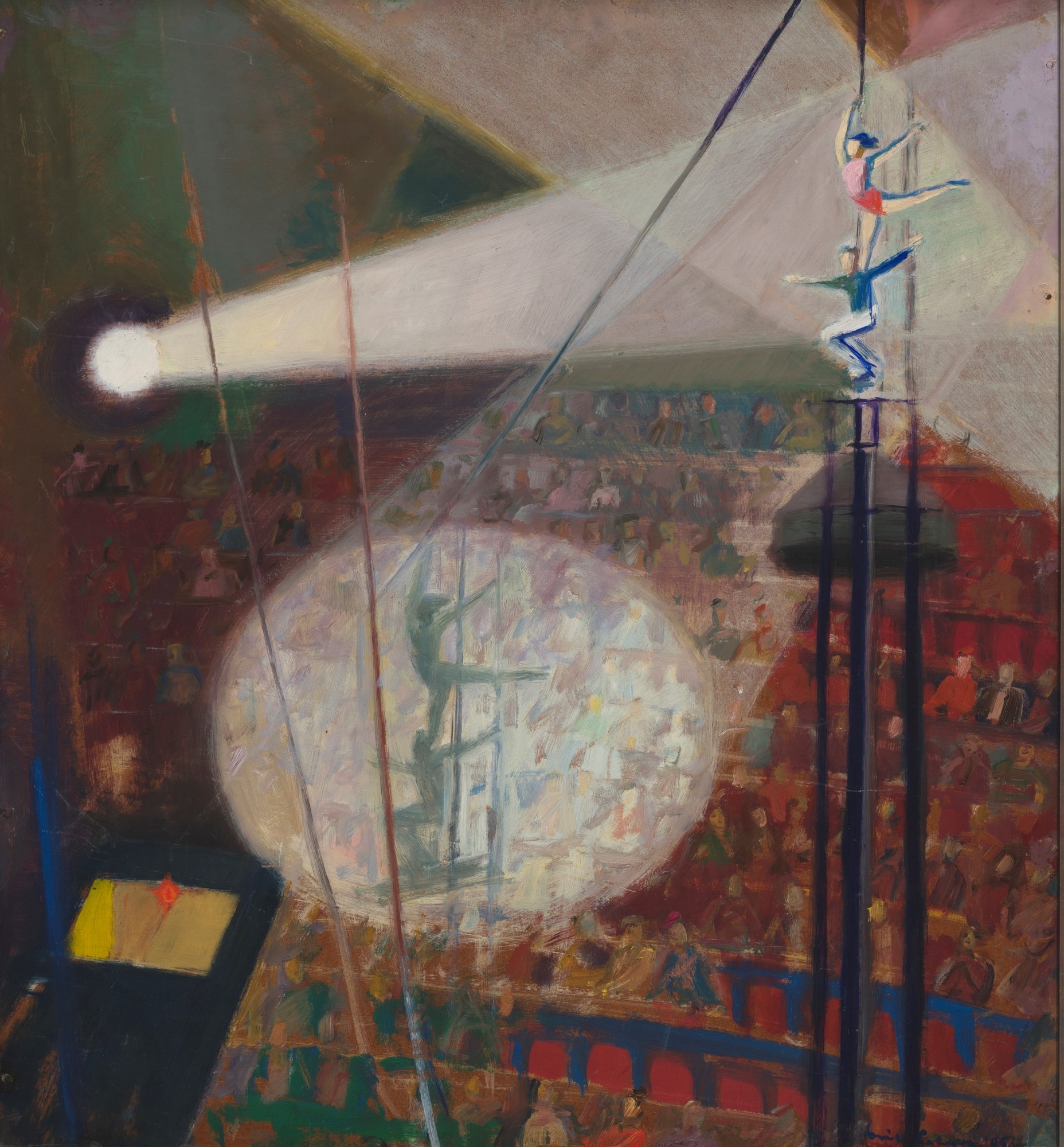 Akrobaadid rambivalguses