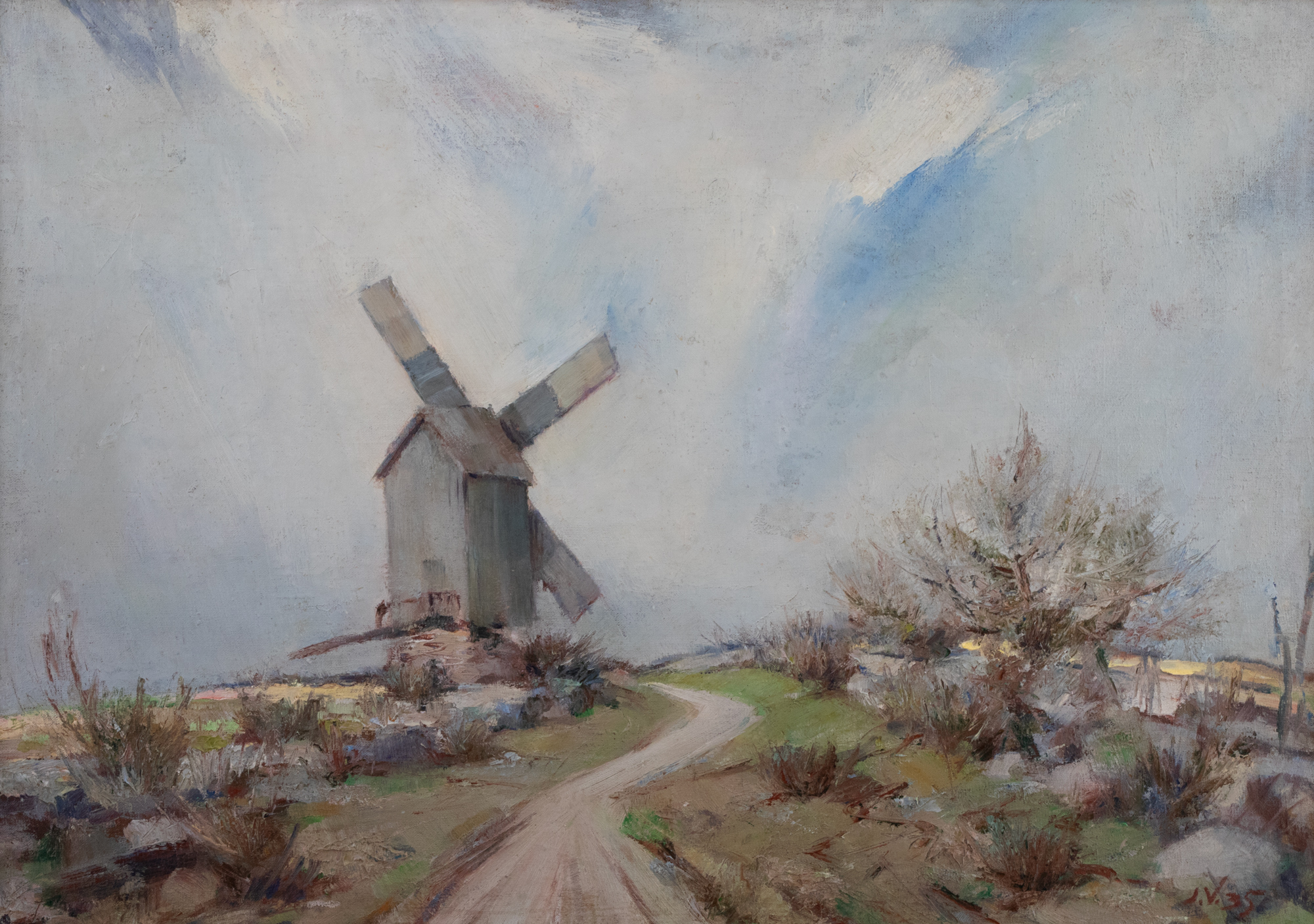 Landscape With Windmill