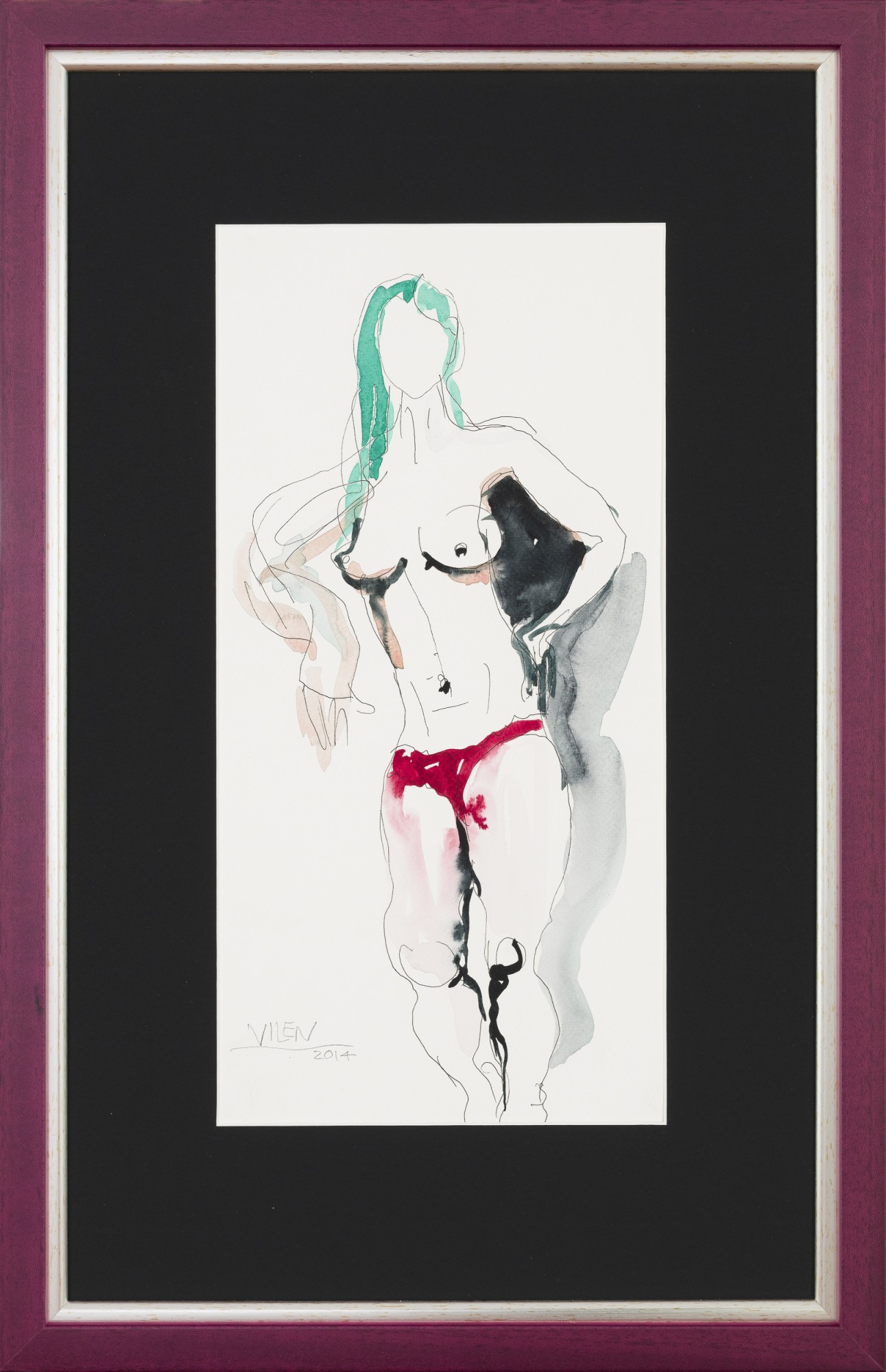 Roheliste juustega akt