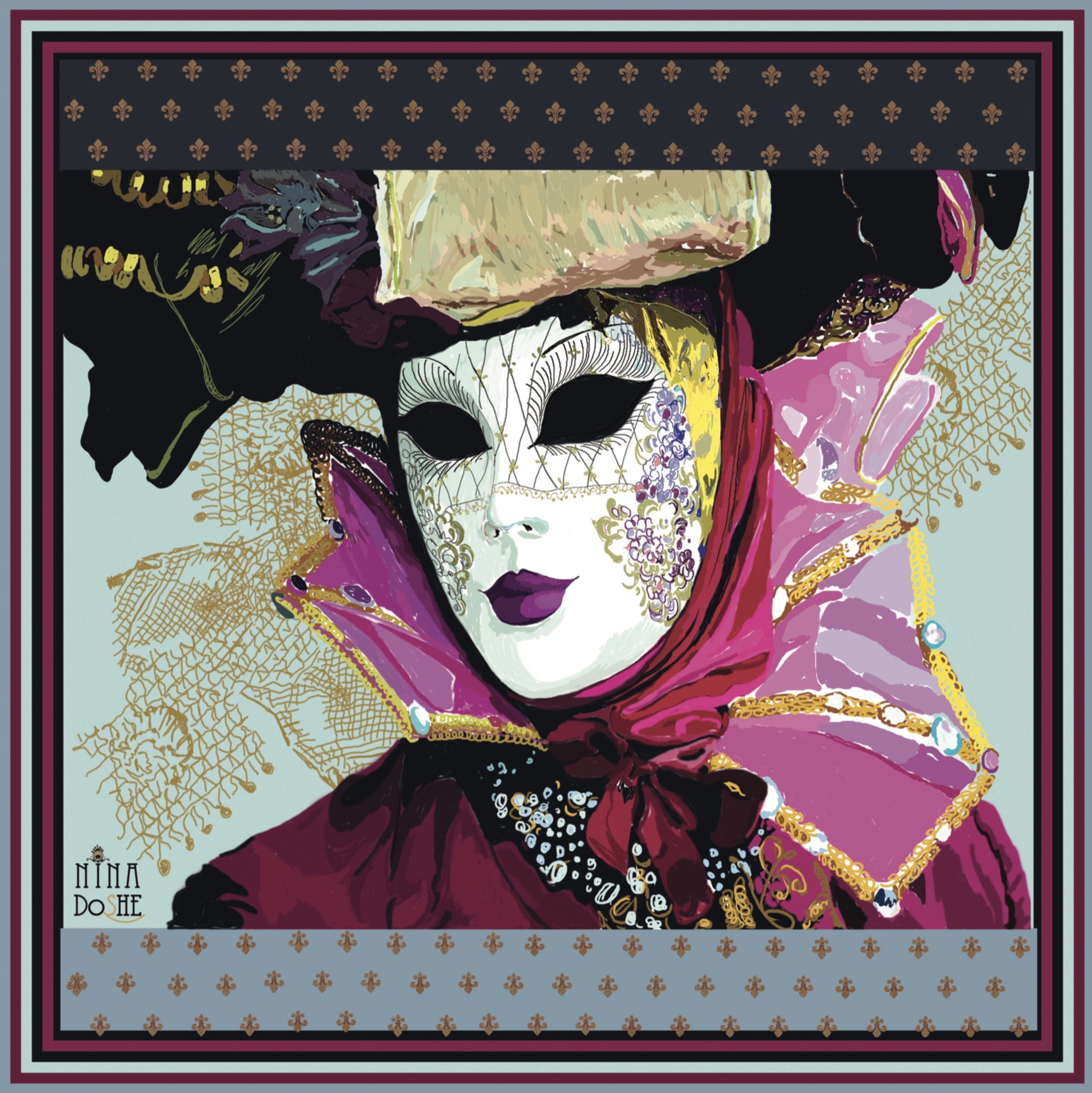 Venice Mask siidisall