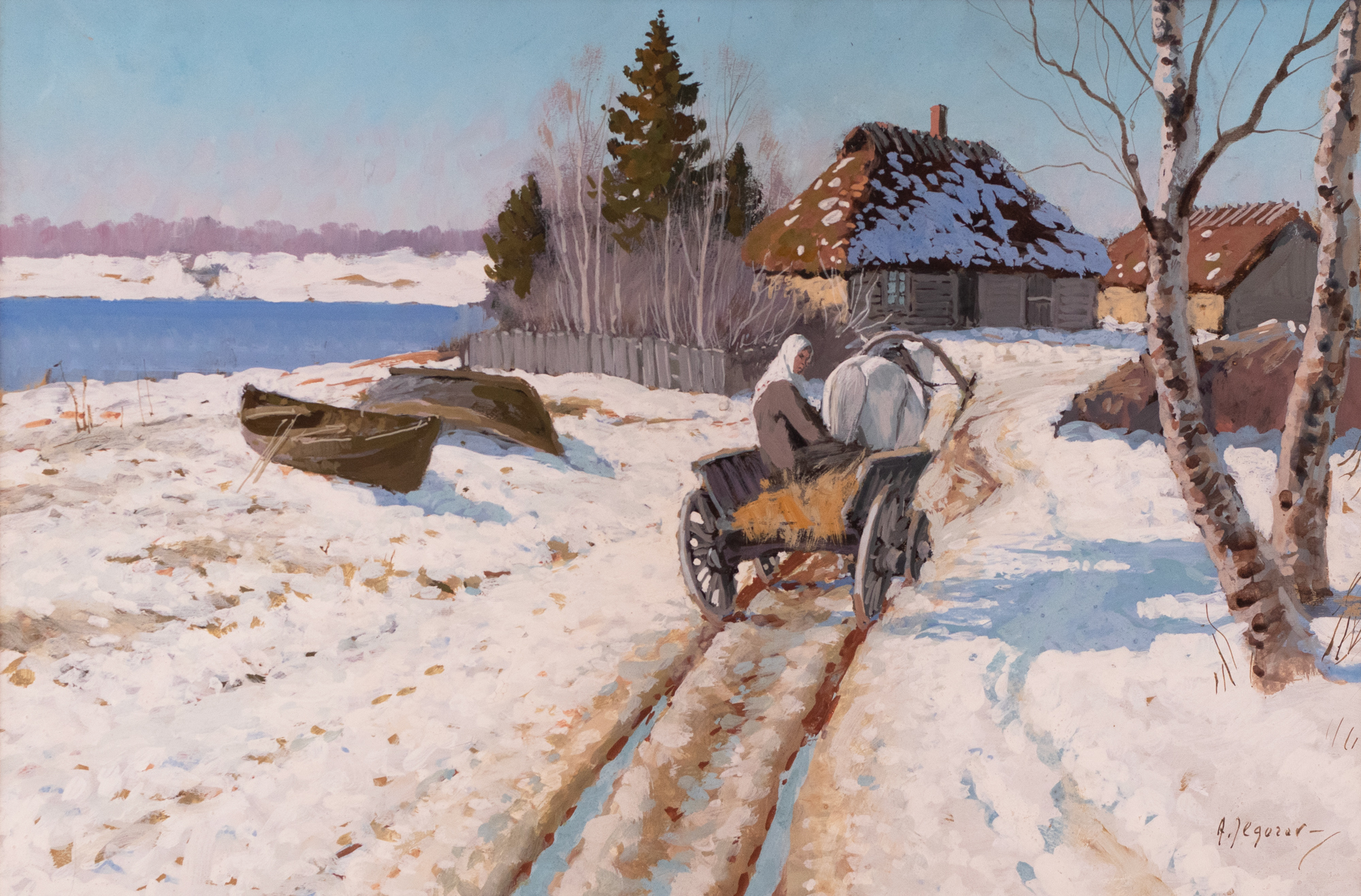 Girl with a Horse Carriage