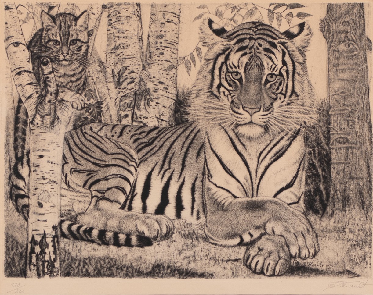 Tiger with a Cat