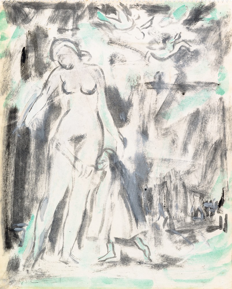 Woman With Child and Birds