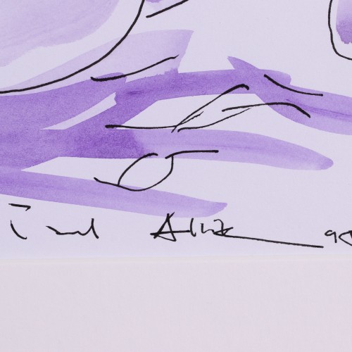 Lamav akt lillas valguses