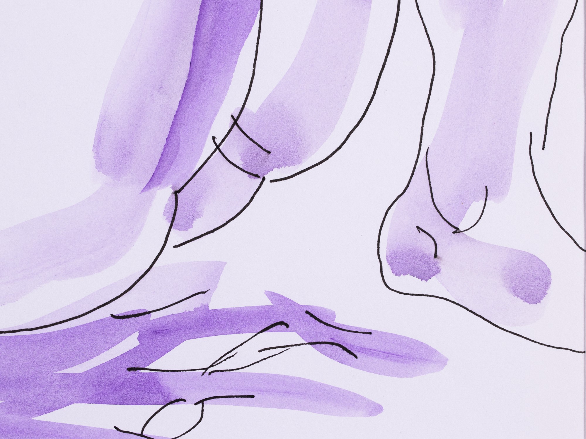 Lamav akt lillas valguses