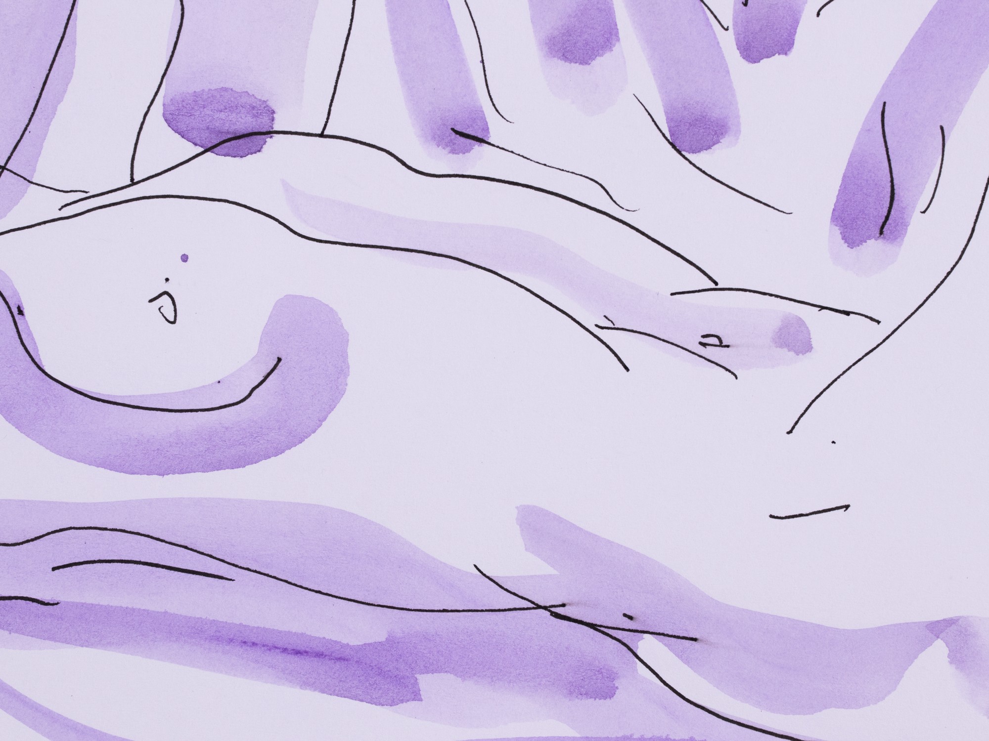 Lamav akt lillas valguses