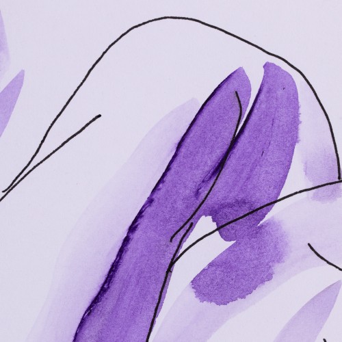 Lamav akt lillas valguses