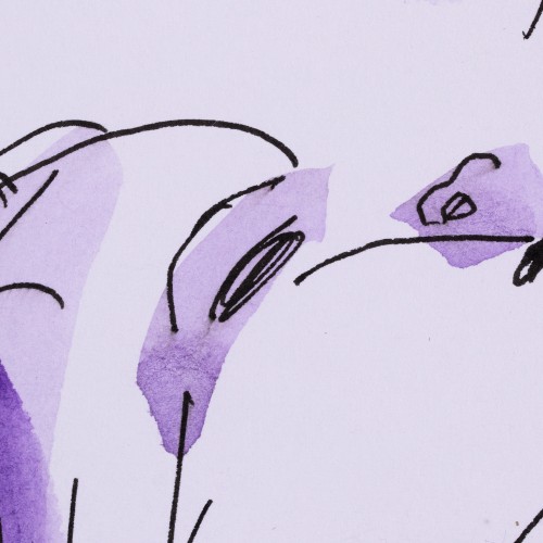 Lamav akt lillas valguses