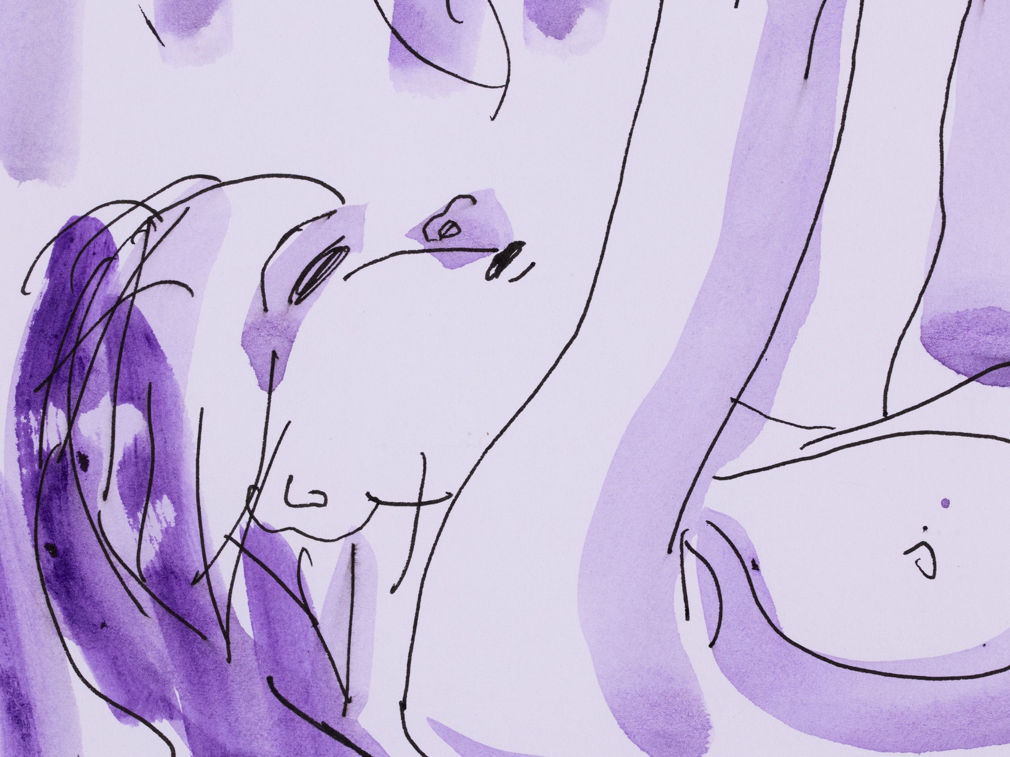 Lamav akt lillas valguses