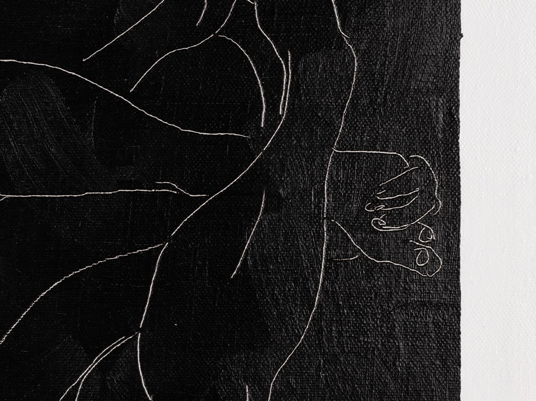 Akt musta taustal (Hommik III)