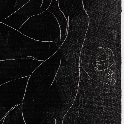 Akt musta taustal (Hommik III)