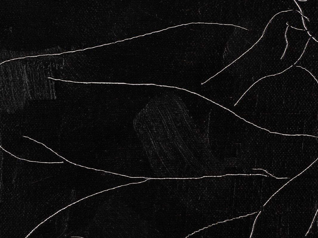 Akt musta taustal (Hommik III)