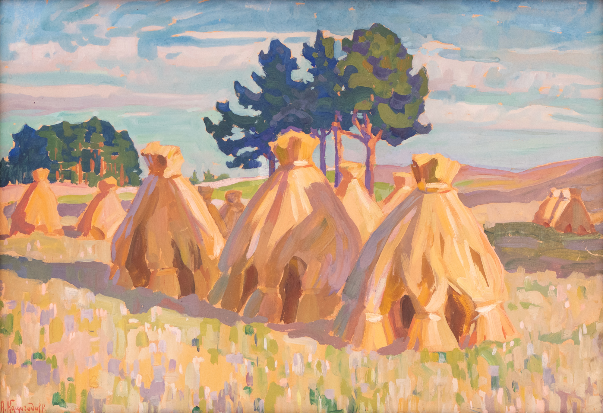 Landscape with Haystacks