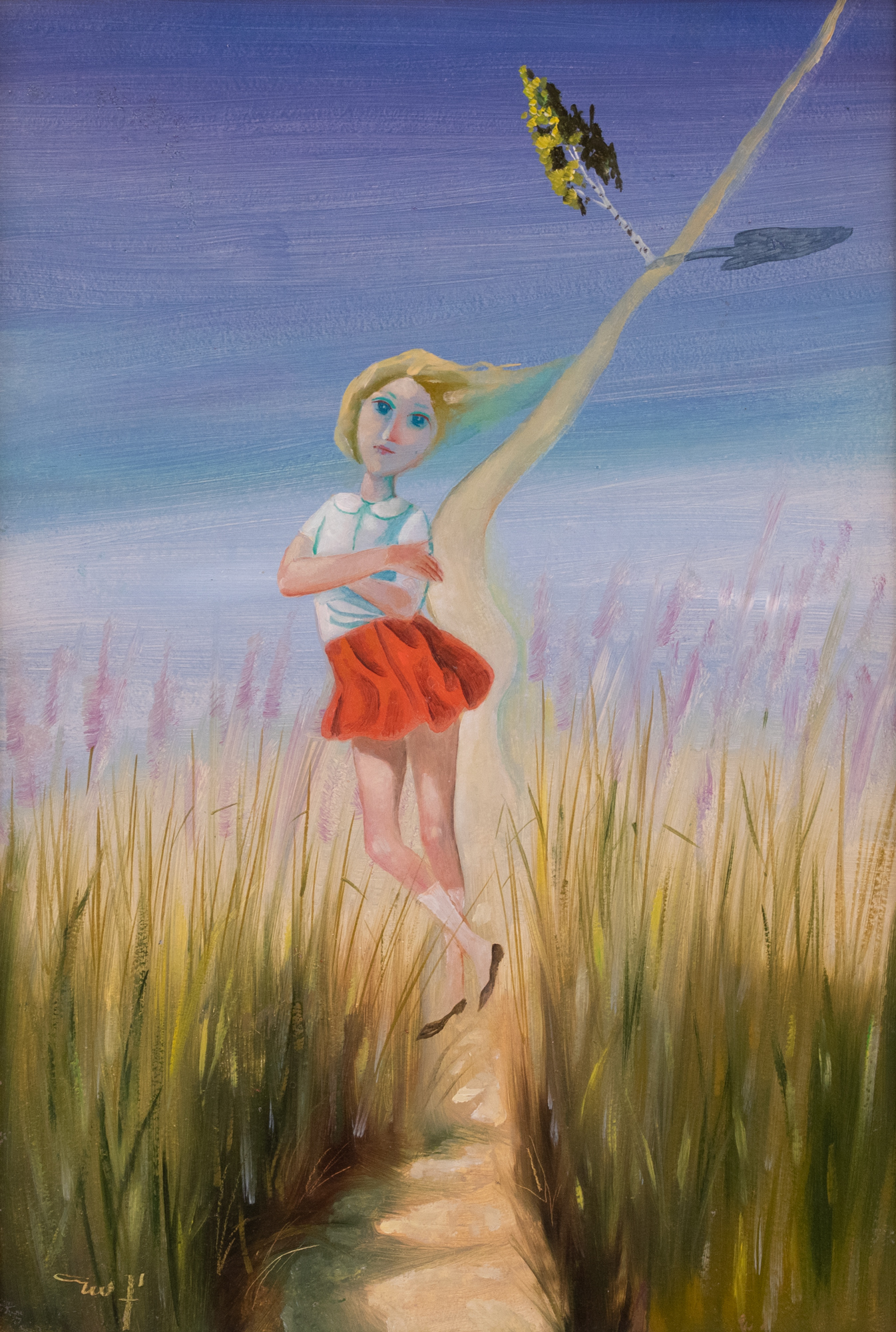 Girl in a Red Skirt