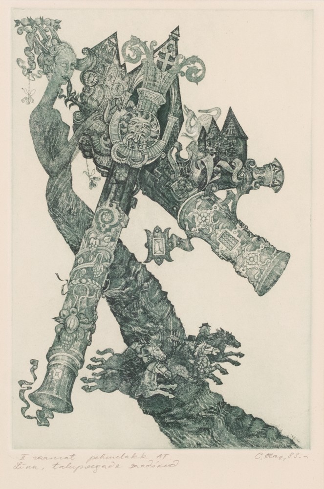 Illustratsioon J. Krossi romaanile "Kolme katku vahel": II raamat