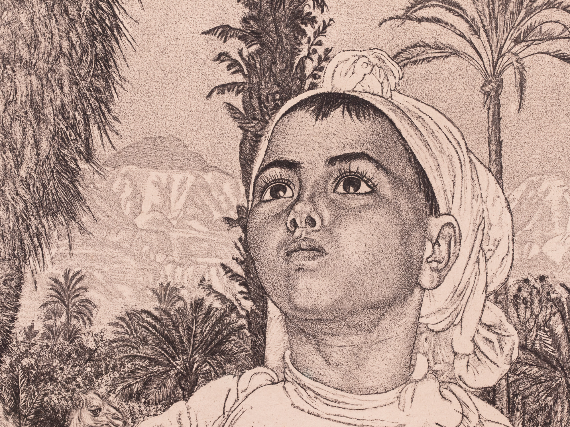 Berberi tüdruk kaameliga