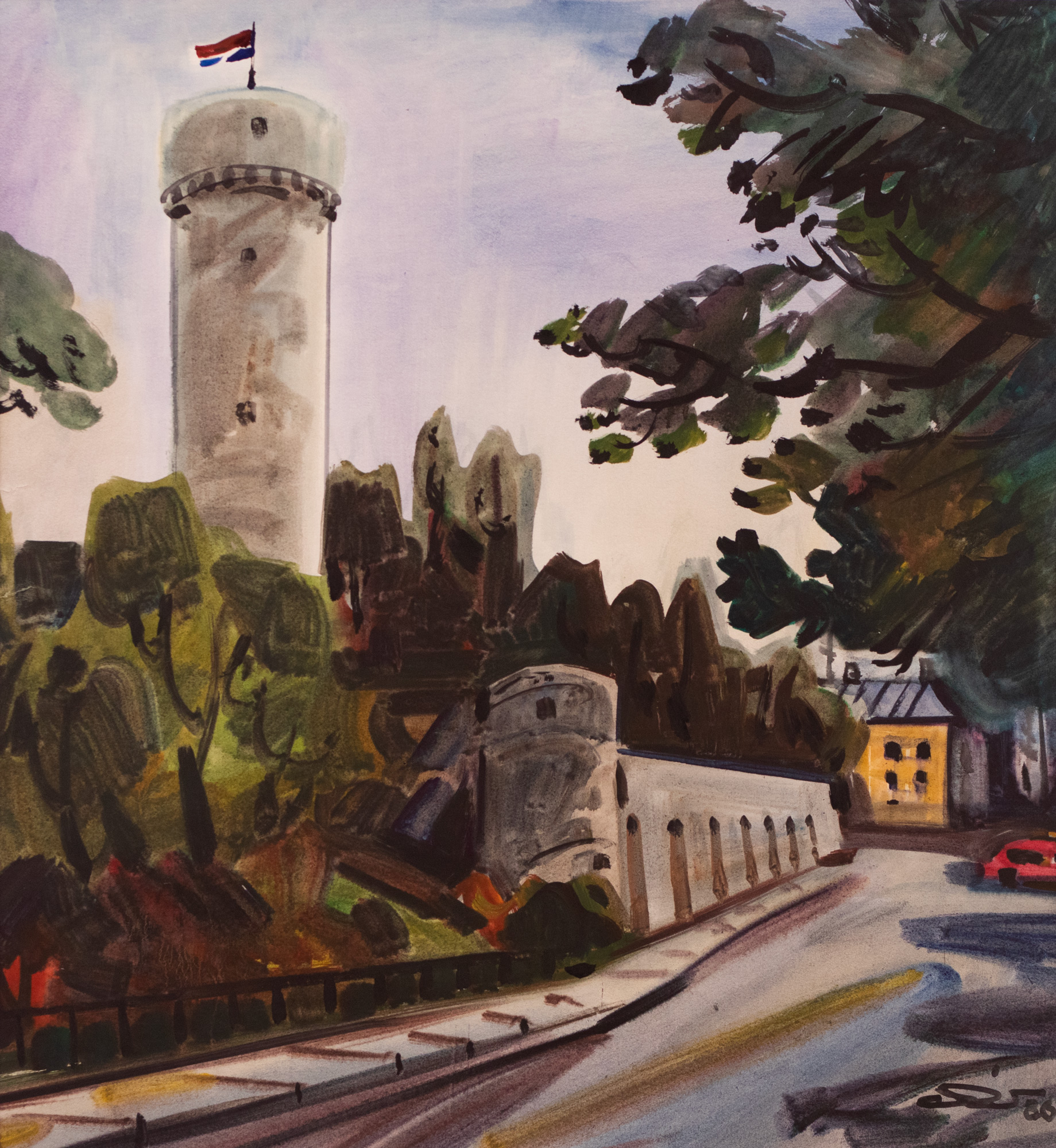 View on the Tall Hermann Tower