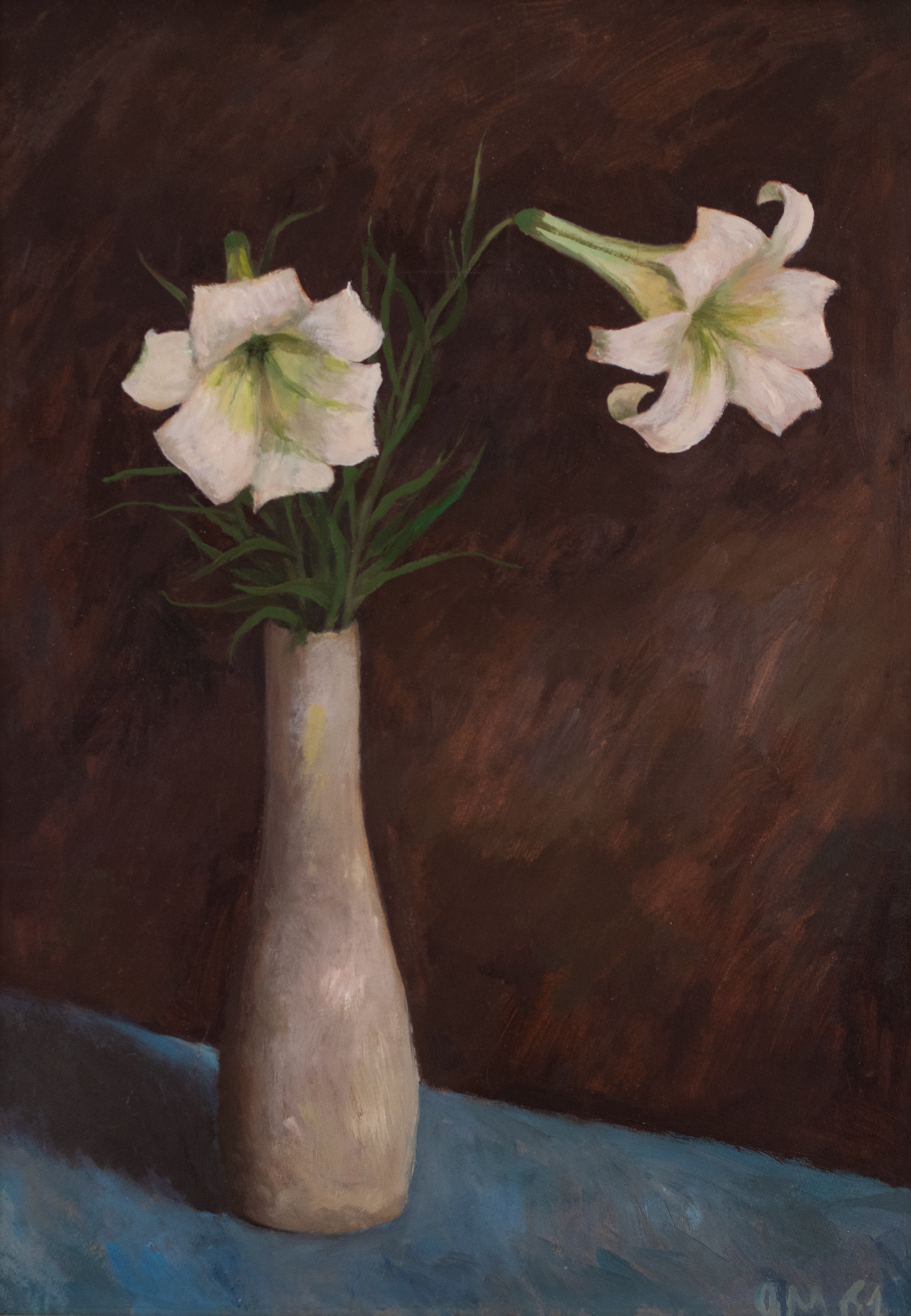 Vase with White Lilies