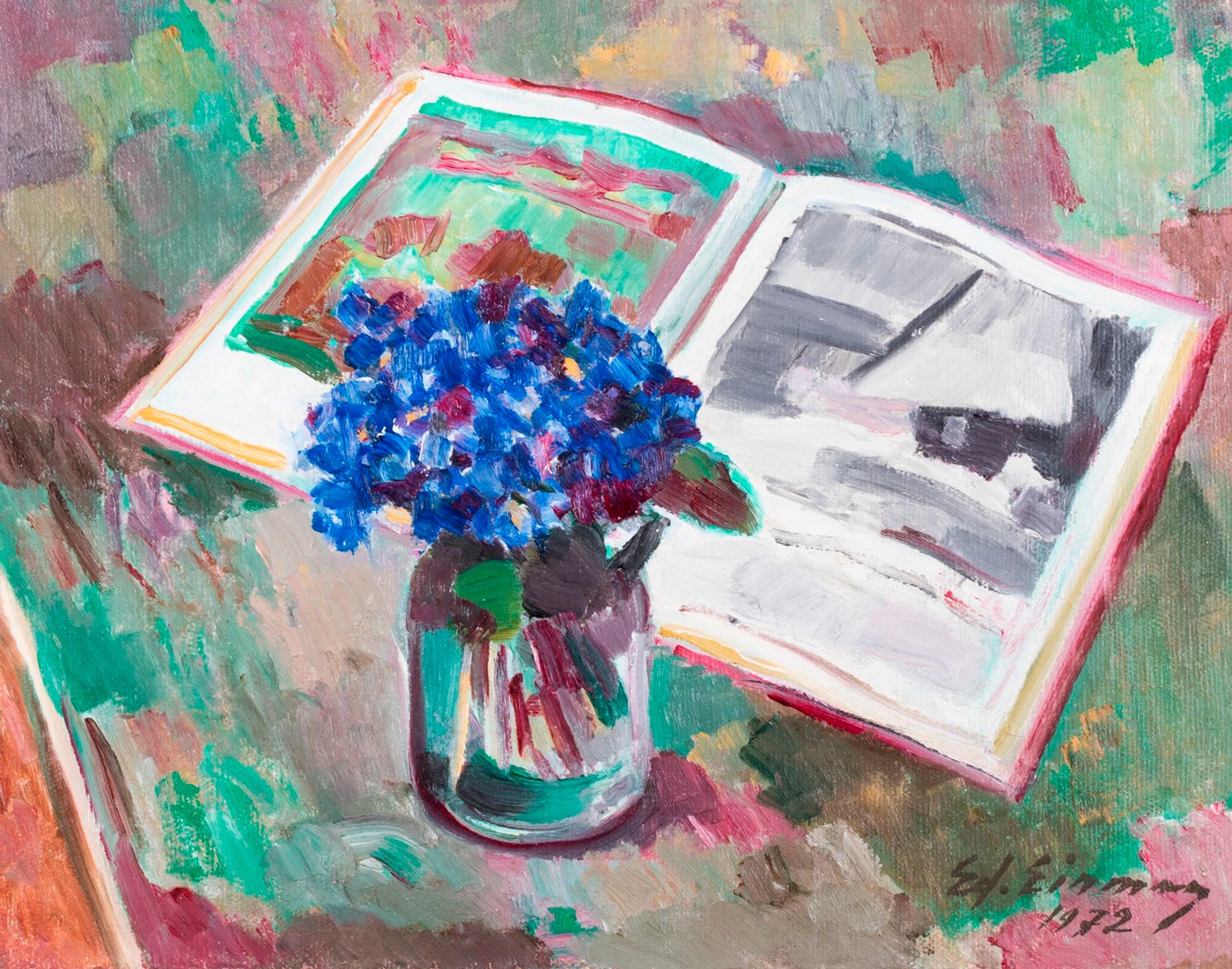Flower Vase with a Book