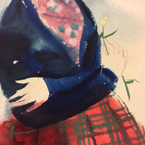 Vigala naine punase tanuga